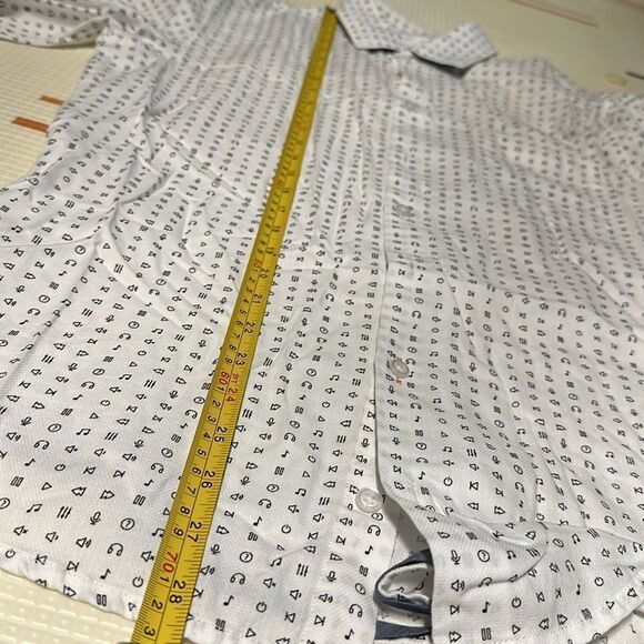 Boss Orange Epop Printed Textured Shirt-WHITE-Medium - Picture 8 of 9